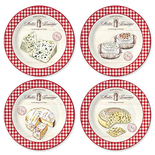 JD Diffusion 463MAFR Coffret de 4 Assiette à Fr...