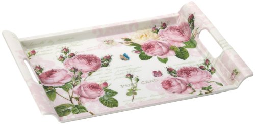 R8610.283 plateau rectangulaire roses romantiqu...