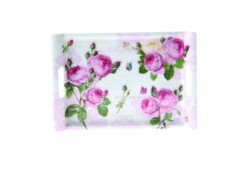 R8630.283 plateau rectangulaire roses romantiqu...