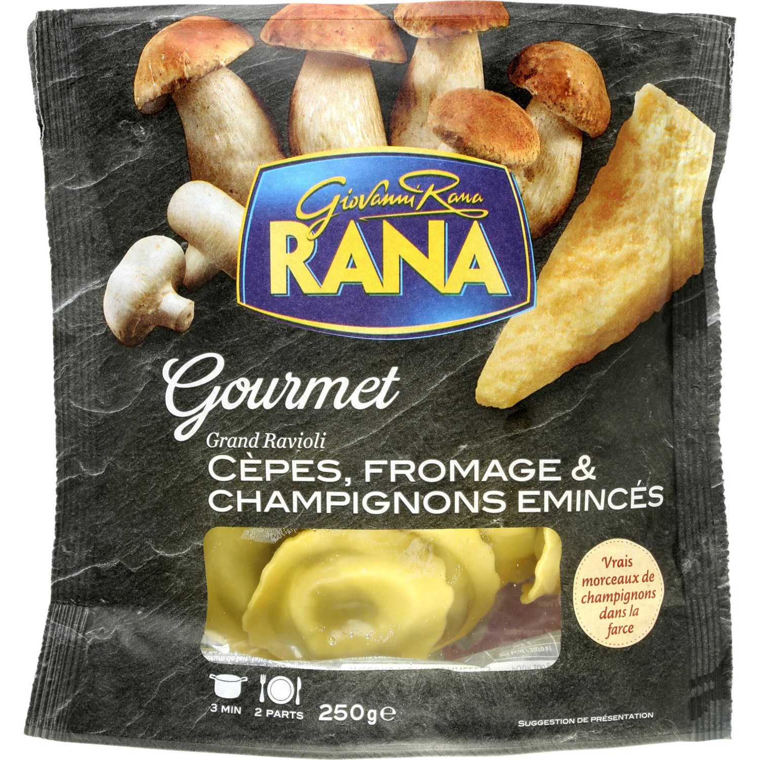 Pâtes fraîches ravioli cèpes fromage RANA