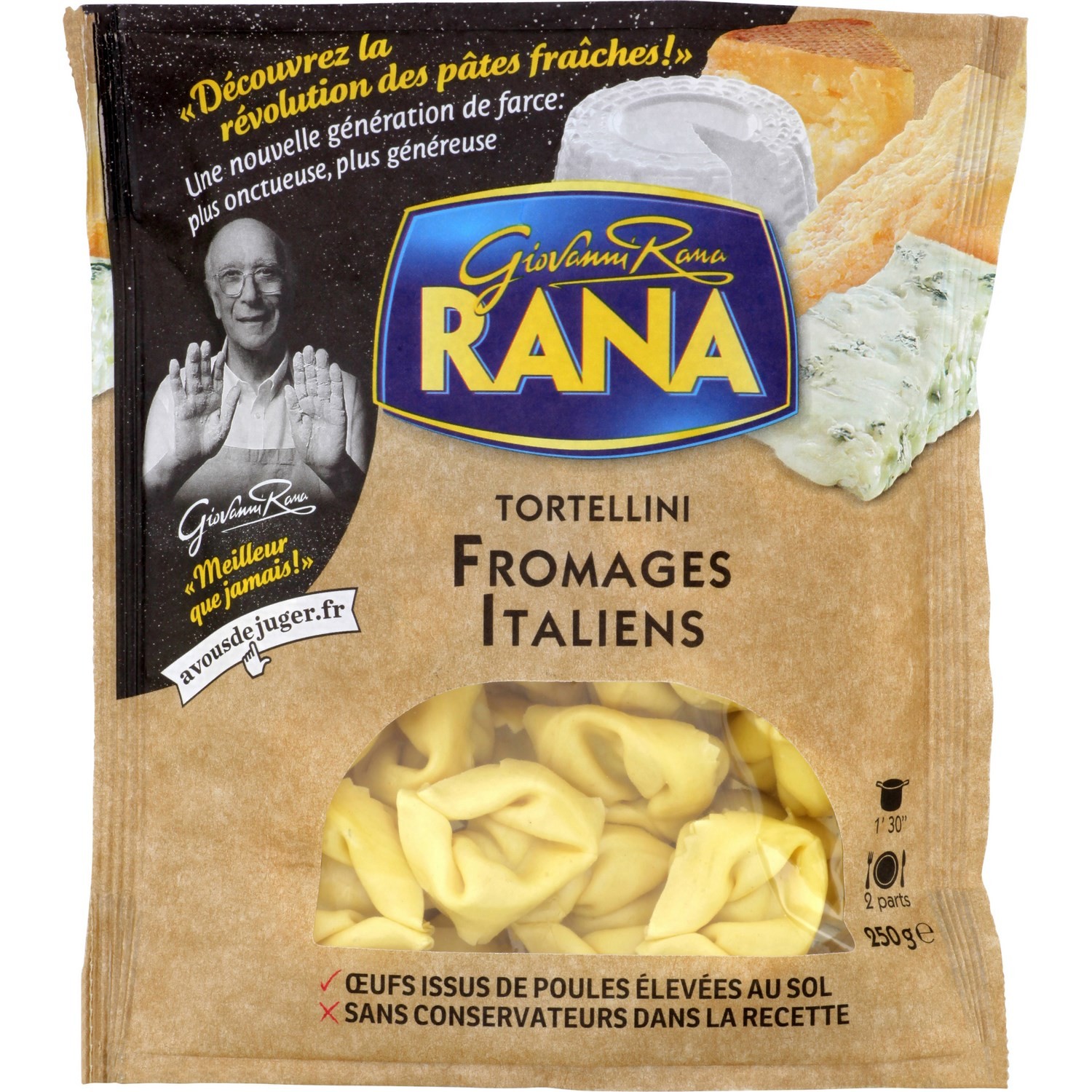 Pâtes fraîches Tortellini fromages italiens RANA
