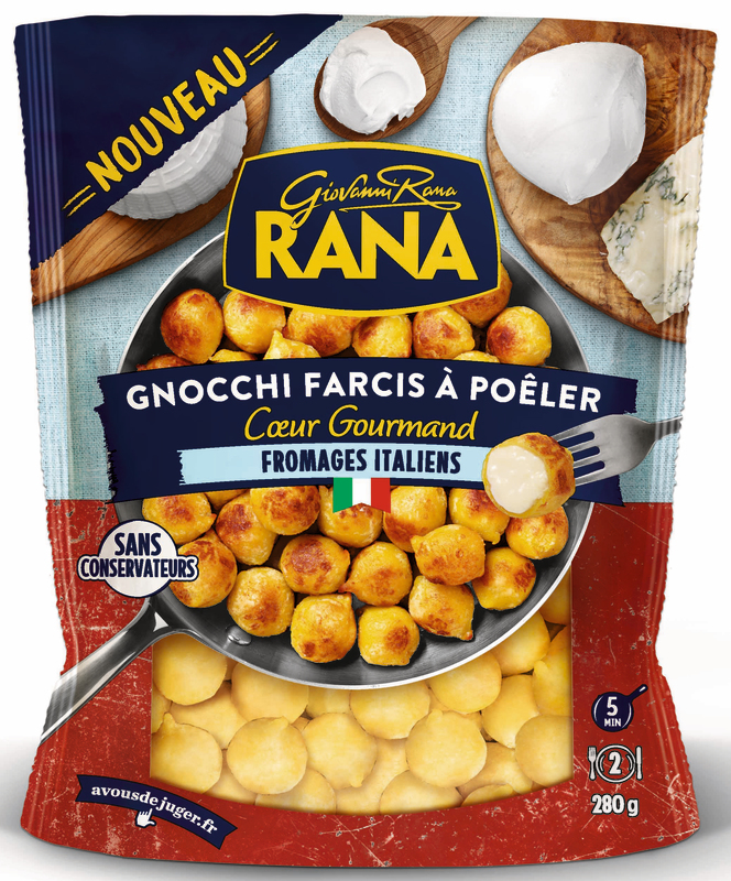 GNOCCHIS À POÊLER CŒUR FONDANT 4 FROMAGES ITALI...