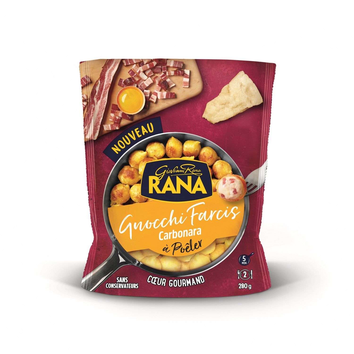 Pate fraiche gnocchi farci à la carbonara RANA