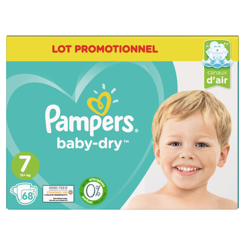 COUCHES BABY DRY  TAILLE 7 X68 PAMPERS