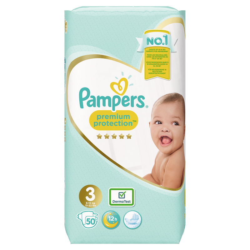COUCHES PREMIUM PROTECTION TAILLE 3 X 50 PAMPERS