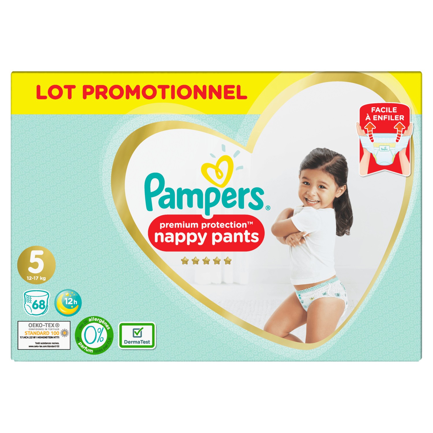 PAMPERS Couche taille 5 : 12-17kg premium pants PAMPERS code EAN 8001841468891 