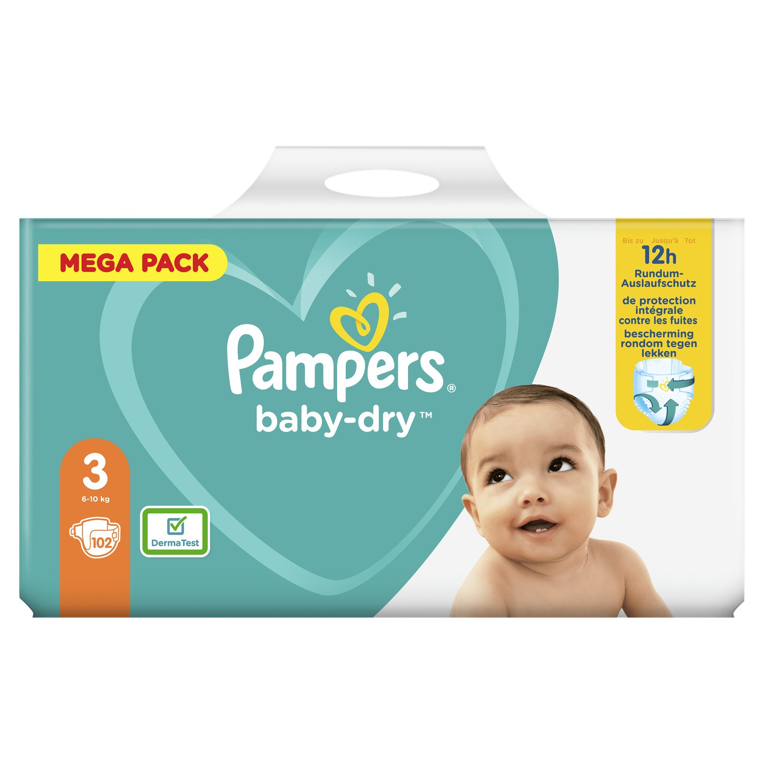 Couches bébé taille 3 : 6-10 kg baby dry PAMPERS
