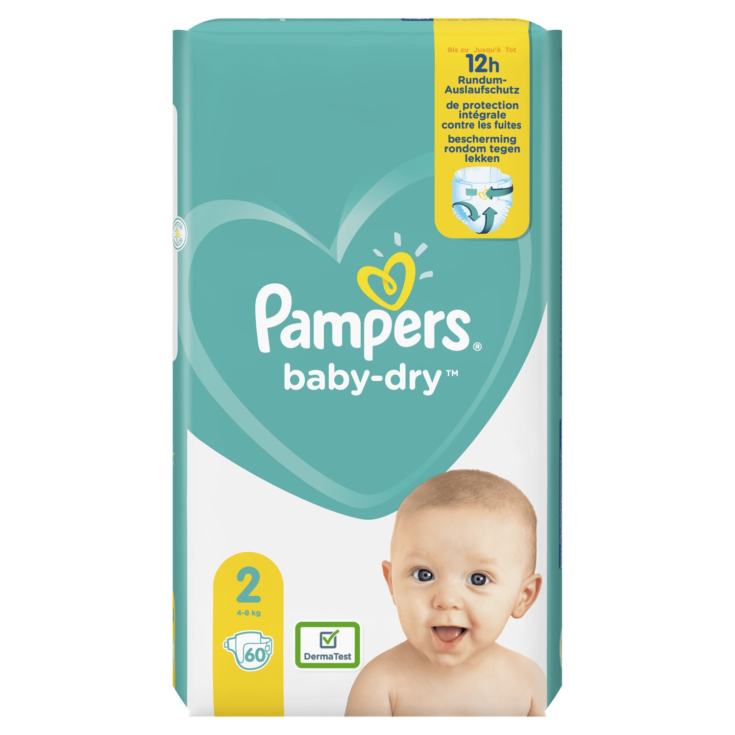 Couches-culotte taille 2 : 4-8 kg baby dry PAMPERS