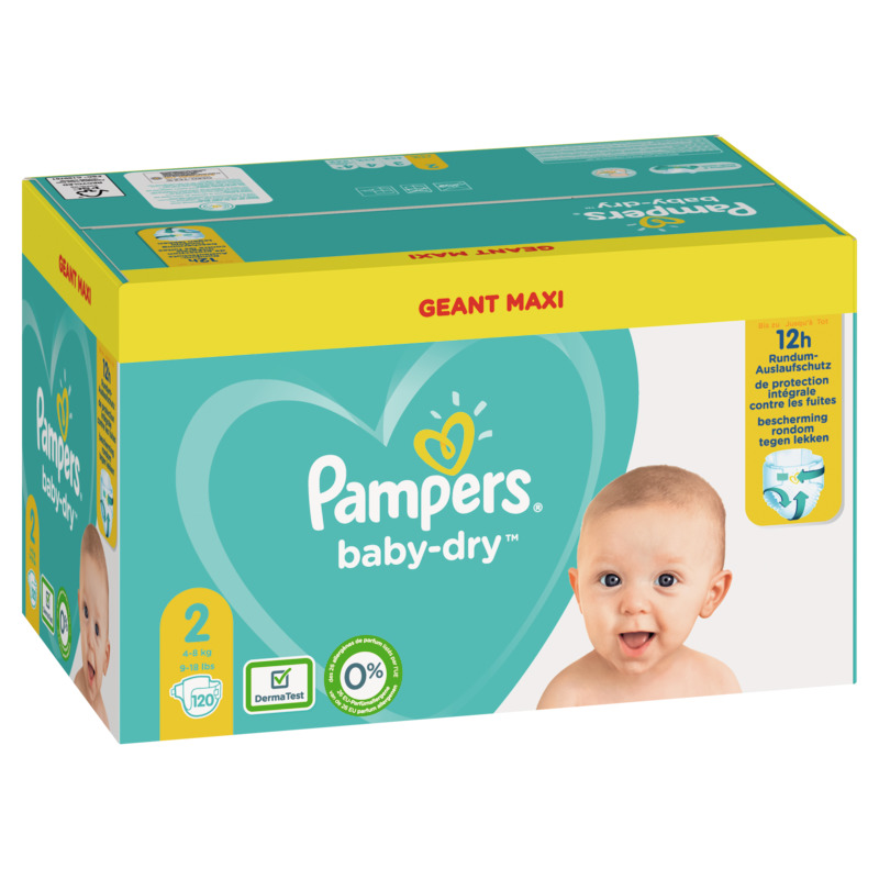 COUCHES BABY-DRY MAXI GÉANT PAMPERS