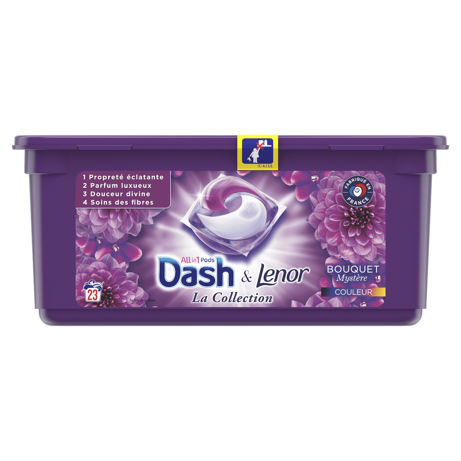 Lessive capsule tout en 1 bouquet mystère DASH