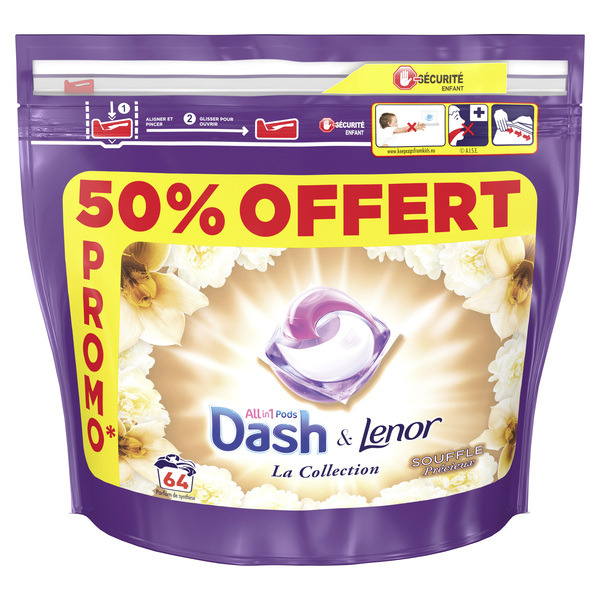 Lessive 8001841879185 DASH & LENOR PODS