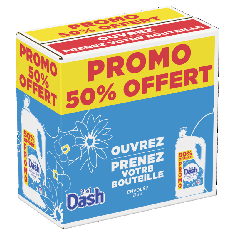 LESSIVE LIQUIDE ENVOLÉE D'AIR DASH 8001841899121 DASH LESSIVE LIQUIDE ENVOLÉE D'AIR DASH 8001841899121 DASH