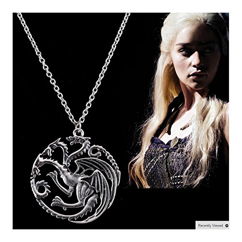 Collier et pendentif en métal. Série télévisée ...