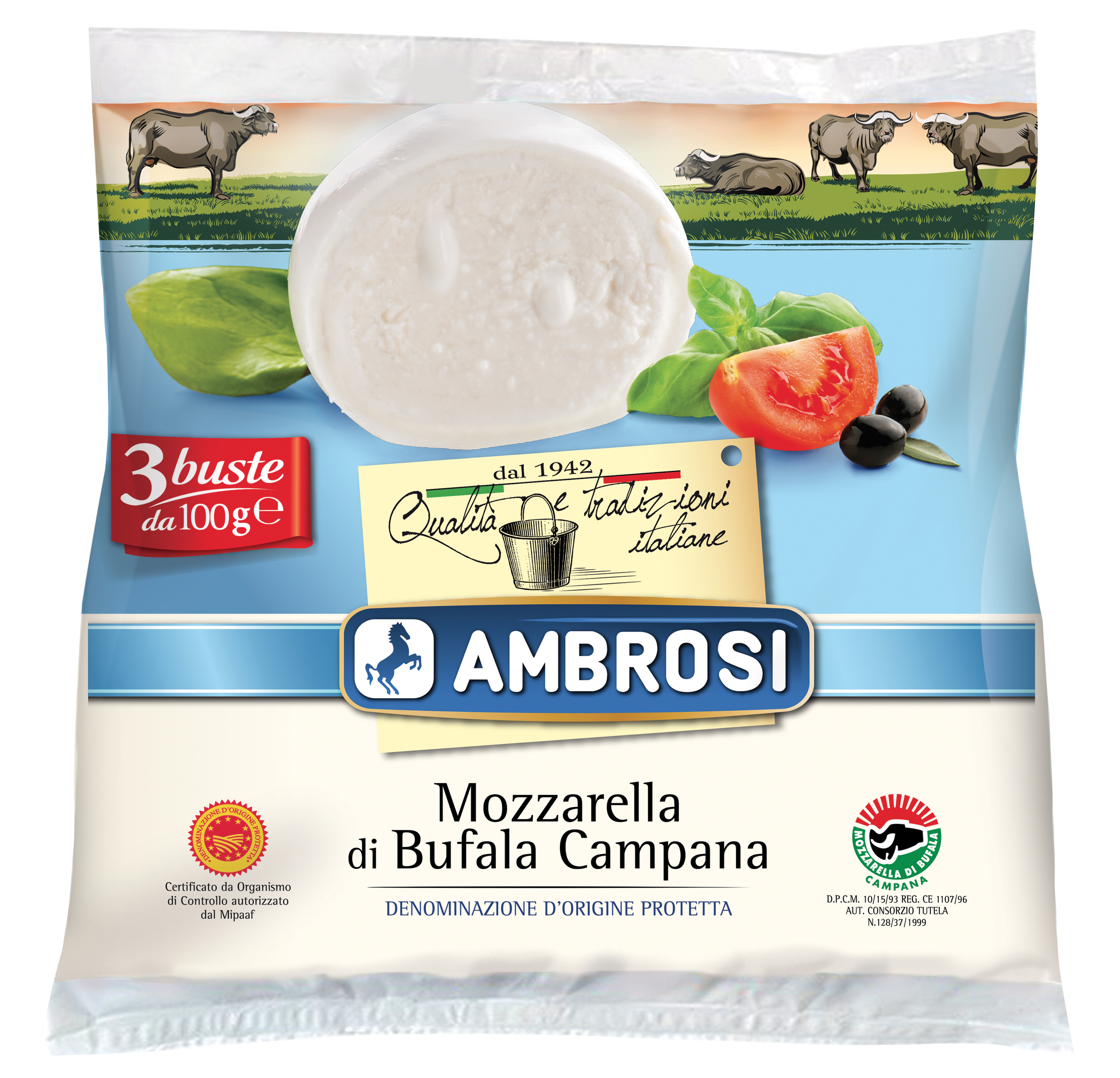 MOZZARELLA DI BUFALA CAMPANA DOP 25% MAT. GR.