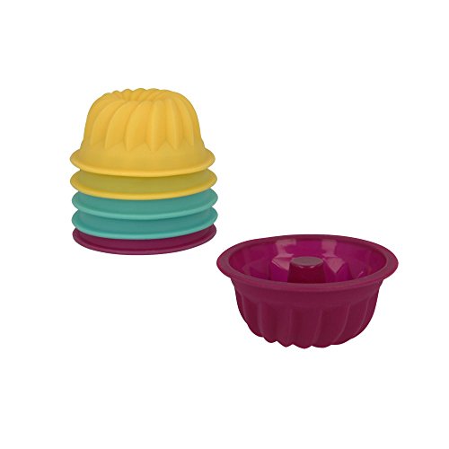 252392 bundt mini gâteau silicone multicolore 2...