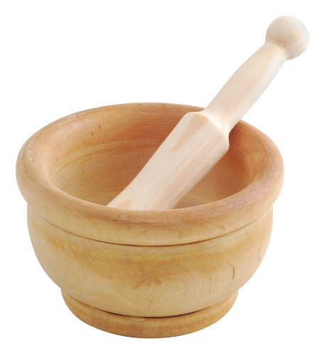 Mortier en bois avec pilon 16 cm