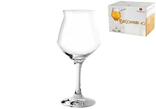 Lot de 6 verres en verre pour bière, 40 cl, tra...