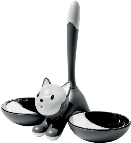 - ammi09 g - tigrito - gamelle pour chat - gris