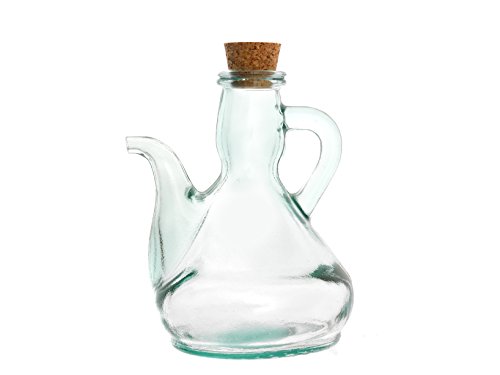 - huilier en verre recyclé, bouchon en liège, 0...
