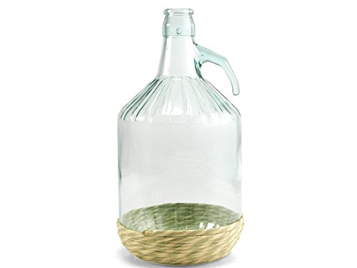 Bonbonne avec bouchon mécanique, 5 litres, verr...