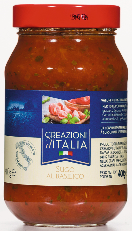 SAUCE TOMATE AU BASILIC CREAZIONI D'ITALIA