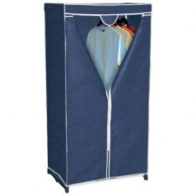 ORDINETT Armoire en tissu - 75x50x150cm - bleu 8004226004226 (8004226004226)