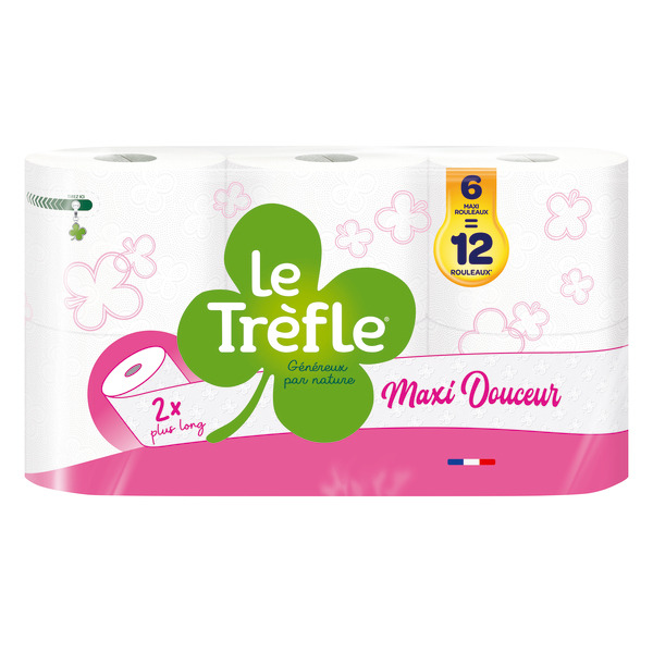 Papier toilette Maxi douceur 8004260006835 LE TRÈFLE Papier toilette Maxi douceur 8004260006835 LE TRÈFLE
