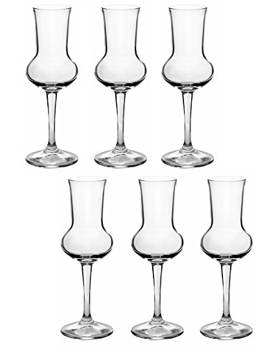 Bormioli Rocco Riserva Grappa 80ml, 6 verres