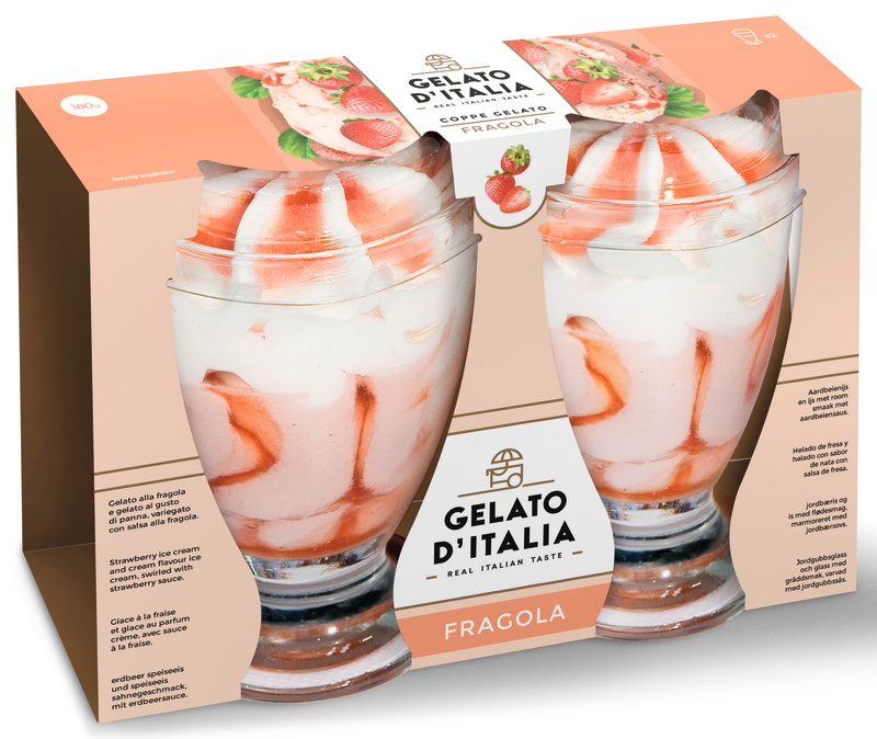 GELATO D'ITALIA COUPE GLACÉE FRAISE GELATO D'ITALIA code EAN 8004362001431 