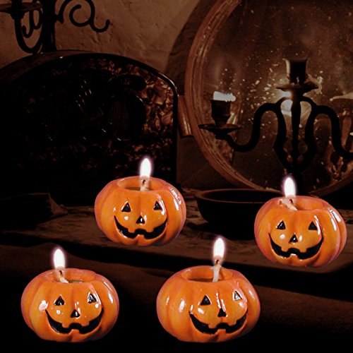 CARNIVAL TOYS 4 pièces en céramique citrouille bougie de 3,5 cm code EAN 8004761079925 