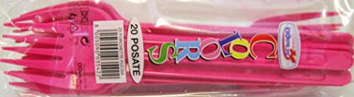 DOpla DOPLA Fourche Polystyrène Fuchsia 20 Pièces 8005090035422 (8005090035422)