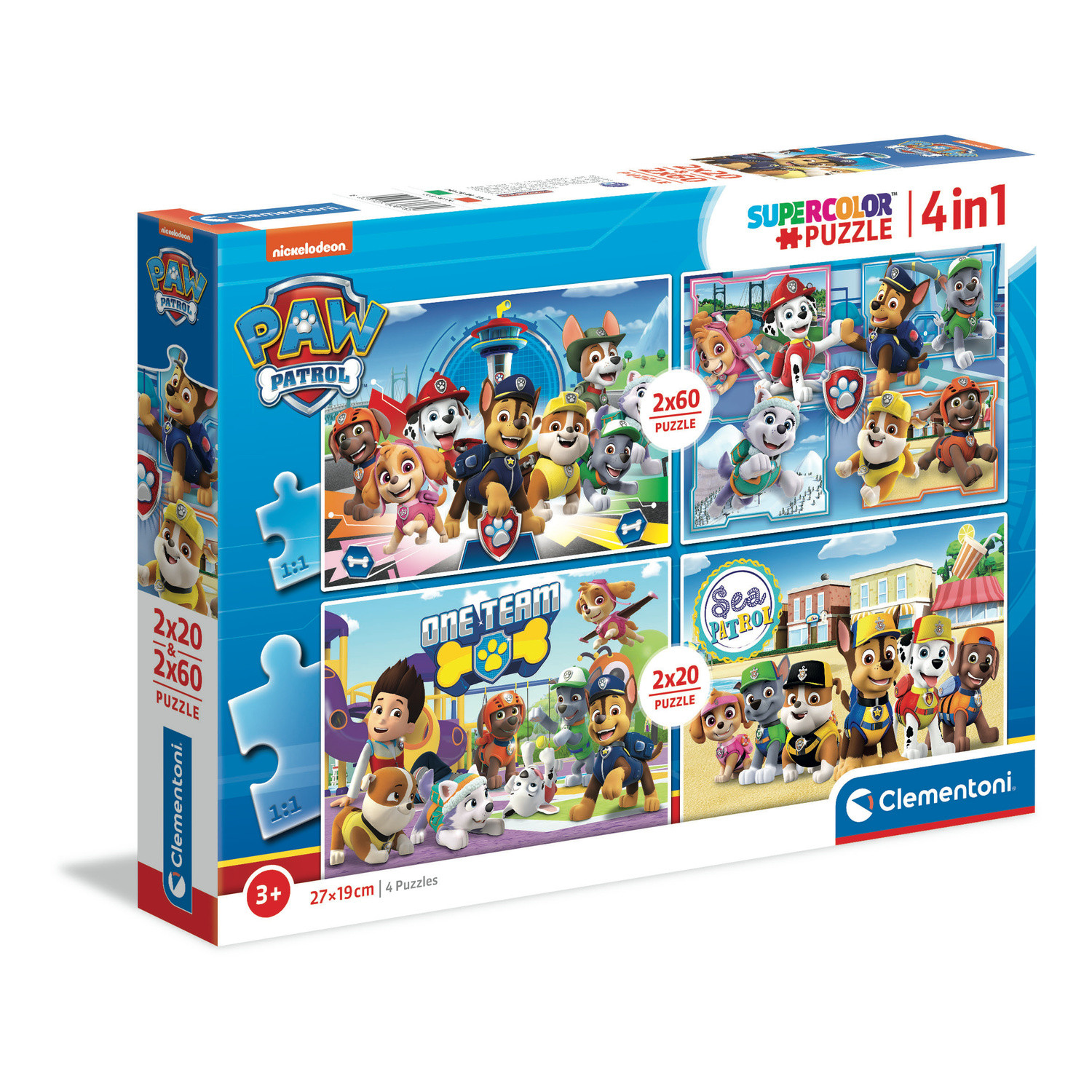 PAW PATROL Coffret puzzles 2x20+2x60 pièces PAW PATROL code EAN 8005125800766 