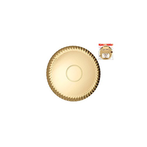 GUARDINI Lot de 3 plateaux en carton rond doré