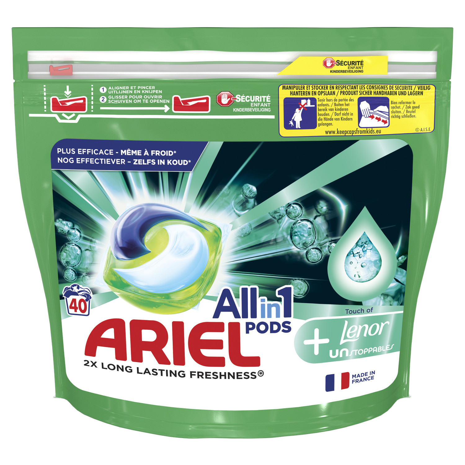 Lessive capsule détergent unstoppables tout en ...