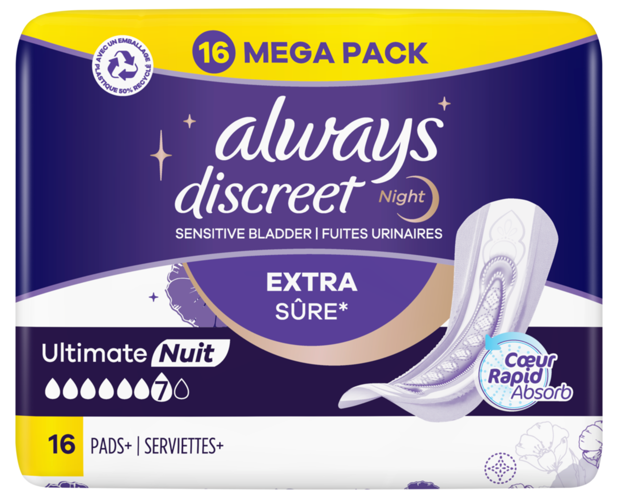 SERVIETTES POUR FUITES URINAIRES