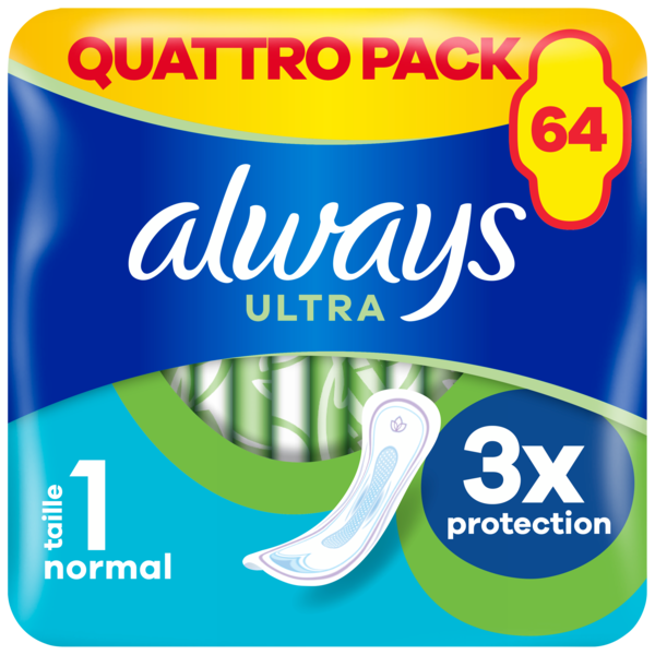 SERVIETTES HYGIÉNIQUES ULTRA DAY T1 NORMAL QUAT...