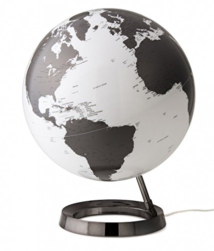 Globe terrestre lumineux design blanc noir sur ...
