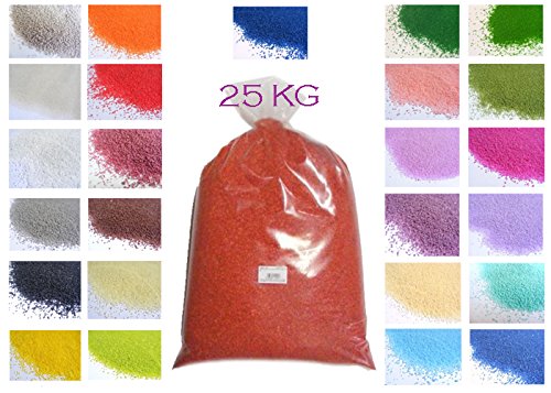 25 Kg de sable Fine 0,4 - 0.7 mm Orange