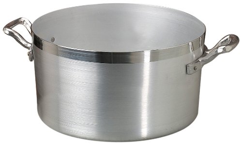 Agnelli Casseroles Agnelli Marmite Haute en Aluminium BLTF, avec 2 Poignées en Acier Inox, Argent, 10 Litres code EAN 8007441057923 