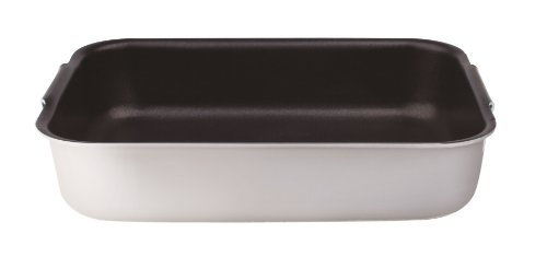 Pentole Agnelli Platinum Agnelli Plaque à Rôtir Rectangulaire avec 2 Poignées Articulées Aluminium Argent 30 cm argent code EAN 8007441624002 