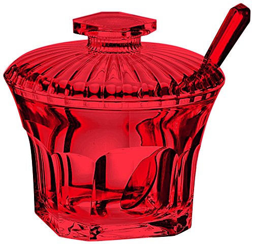 29150065 sucrier avec petite cuillère rouge tra...