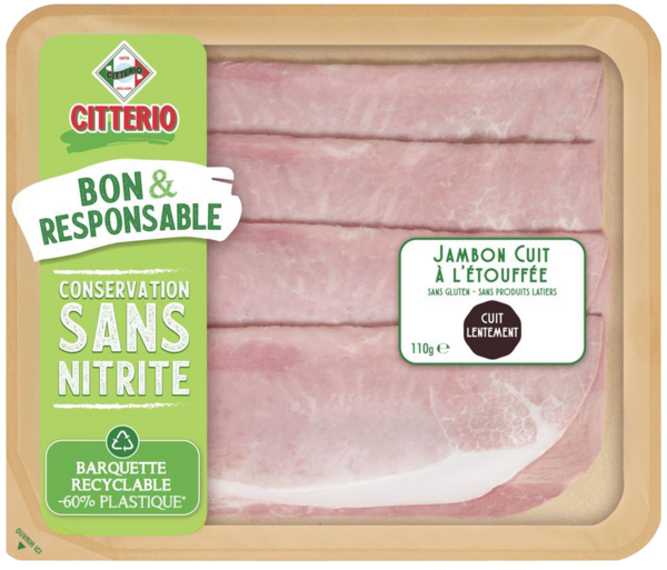 CITTERIO Jambon cuit à l'étouffée code EAN 8008410696433 