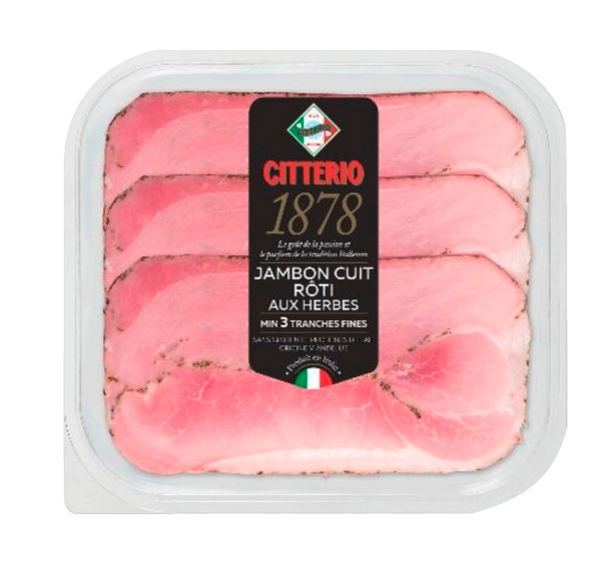 CITTERIO JAMBON CUIT RÔTI AUX HERBES 1878 
 code EAN 8008410782143 
