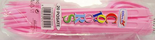 DOpla DOPLA Fourche Polystyrène Rose 20 Pièces 8008650032145 (8008650032145)