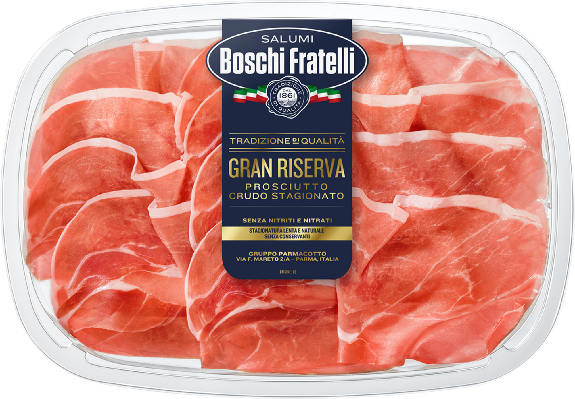 PARMACOTTO Jambon cru italien long affinage code EAN 8008835002116 