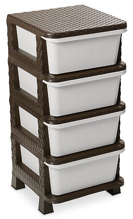 DEA HOME DEA HOME Casier 4 tiroirs Rattan Tower 80 marron code EAN 8009371090933 