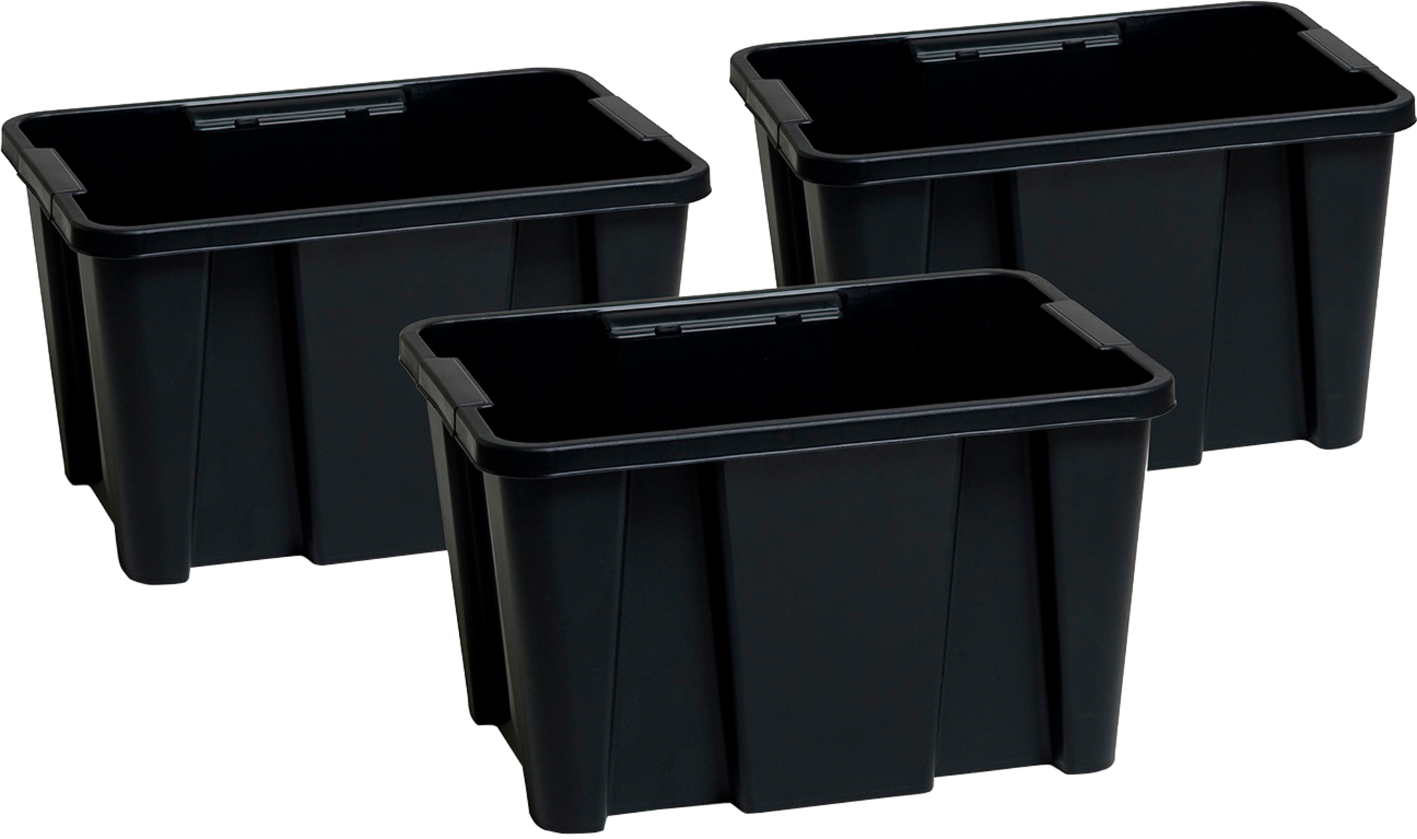 LOT DE 3 BACS 30 L EMPILABLES ET GERBABLE