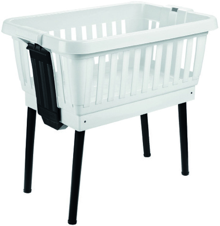 PANIER À LINGE AVEC PIEDS RÉTRACTABLES