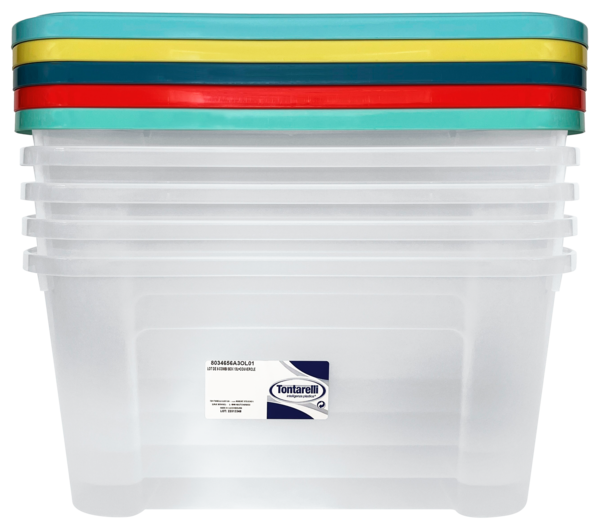TONTARELLI LOT DE 5 BOÎTES DE RANGEMENT 13L TONTARELLI code EAN 8009404244289 