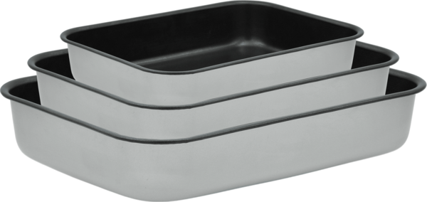 LOT DE 3 PLATS À FOUR COLORÉS 
